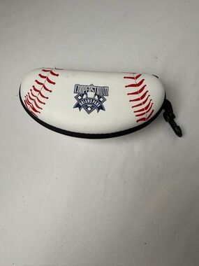 Cooperstown Dreams Park Kids Baseball Sunglasses Case - White with Red Stitching